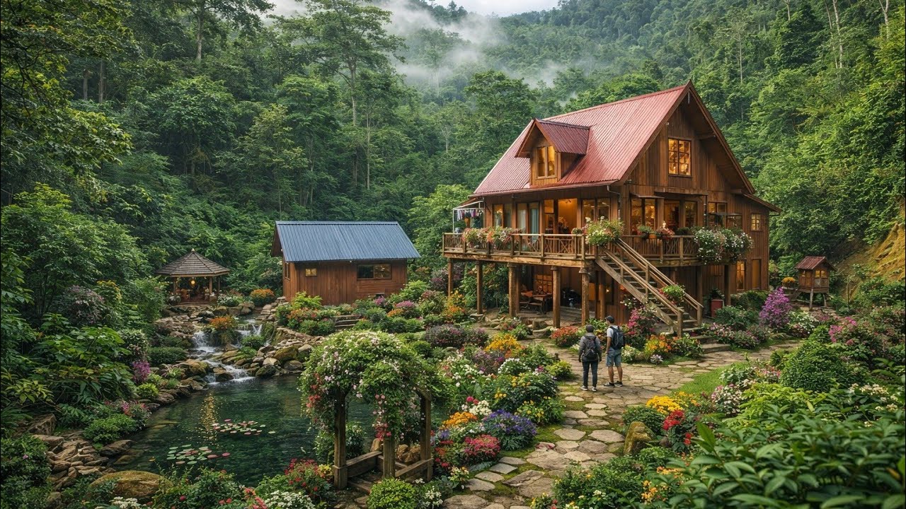 The couple and their young child built a house, transforming the abandoned land into a farm.