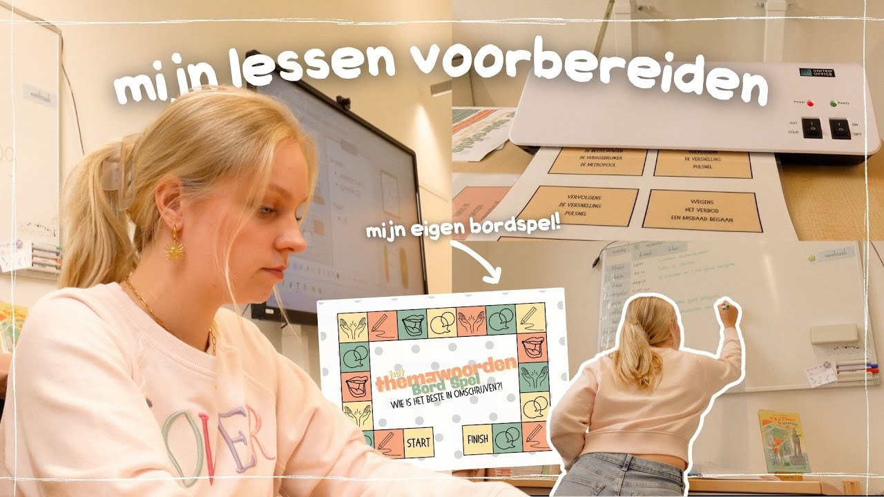 nieuwe week en lessen voorbereiden - juffenvlog