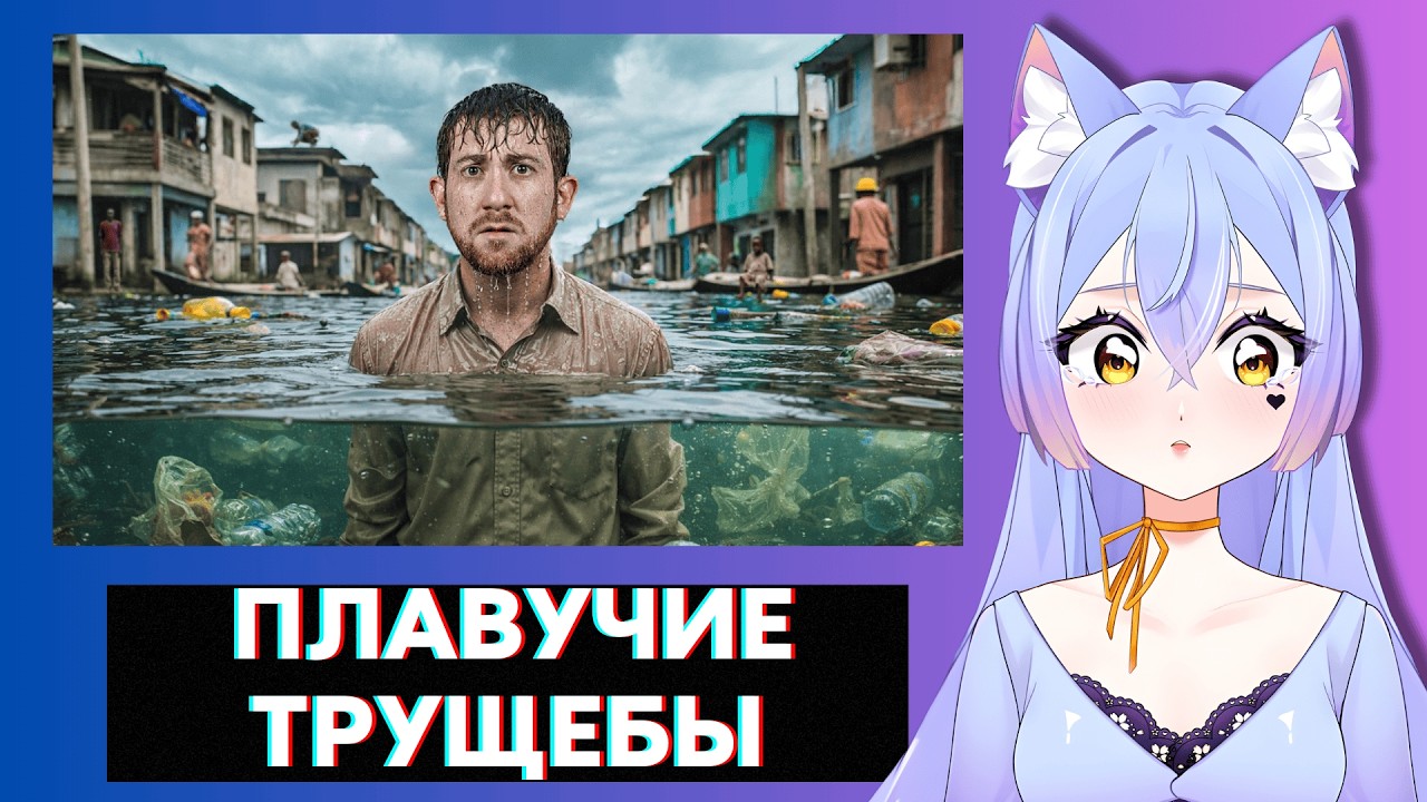 ВИТУБЕРША SADKAWAAI СМОТРИТ | Я Провёл День В Самых Больших Плавучих Трущобах В Мире