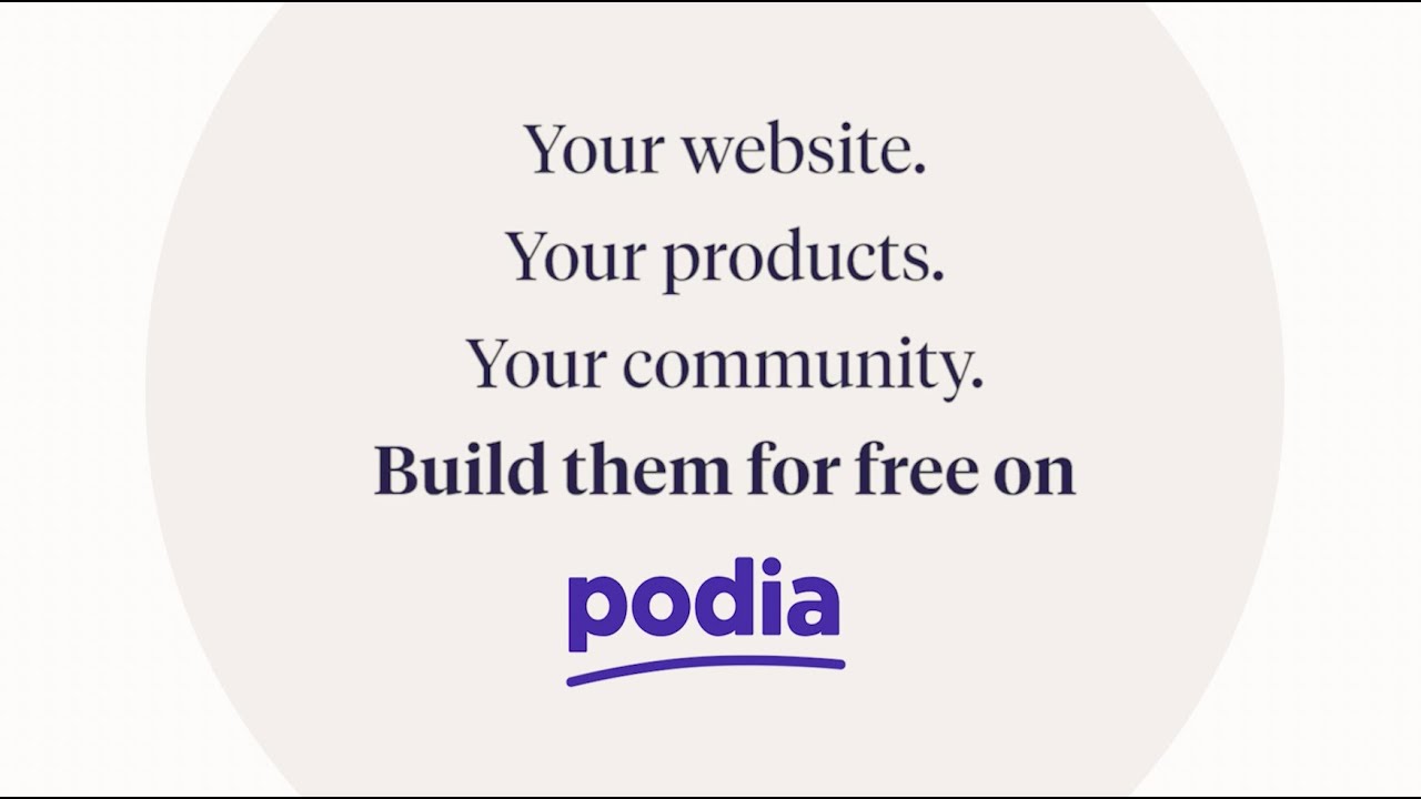 Build your website, your products and your community for free on Podia