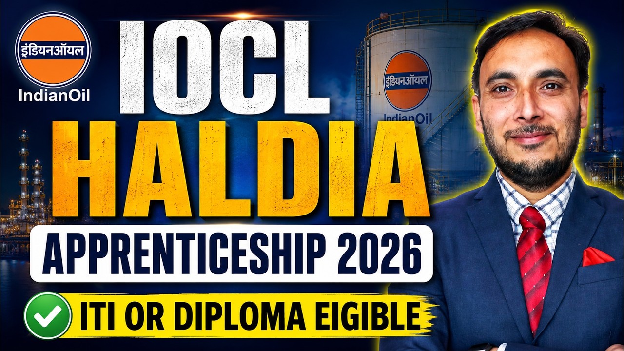 IOCL HALDIA APPRENTICESHIP 2026 ITI OR DIPLOMA EIGIBLE