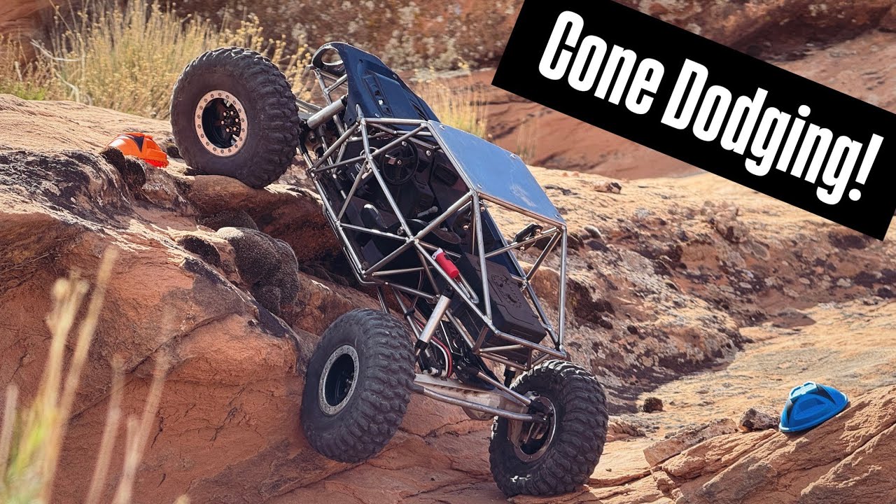 TiPro MJ43 RC Buggy Takes on Crawler Course! Vanquish Course Markers