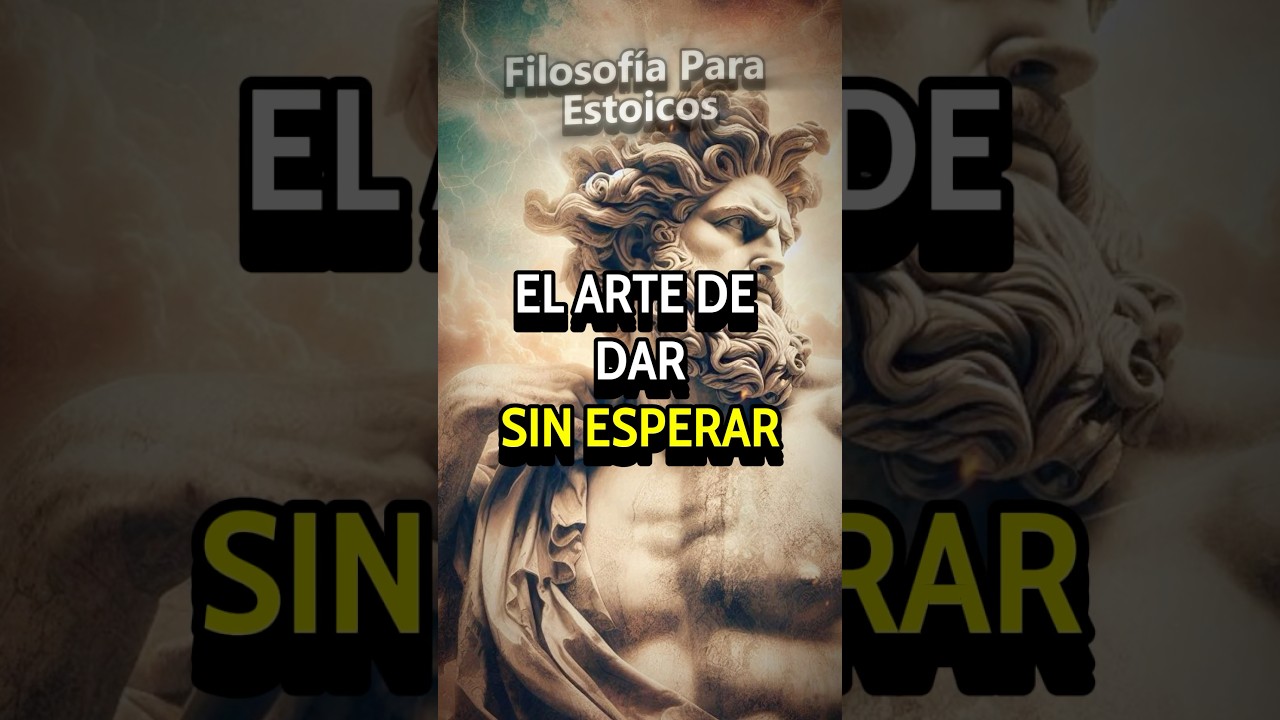 EL ARTE DE DAR SIN ESPERAR | ESTOICISMO