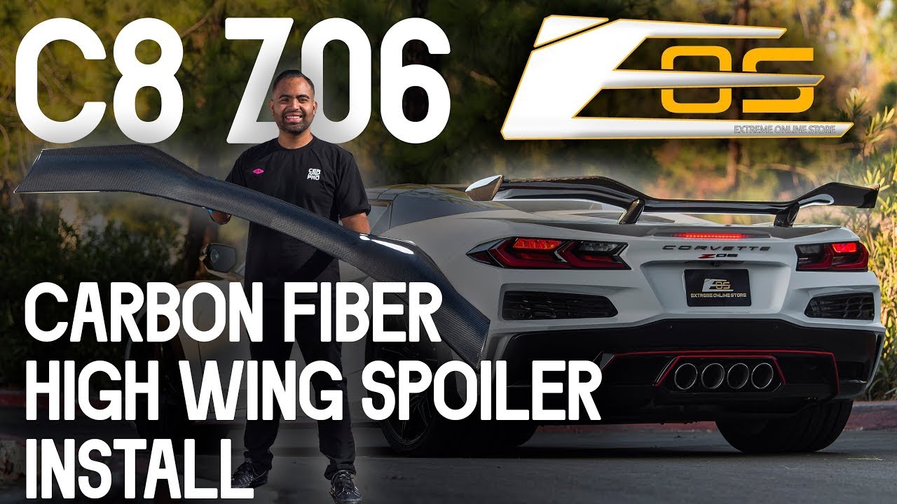 2020-Up Corvette C8 Z06 Conversion Rear High Wing Installation EOS ft 