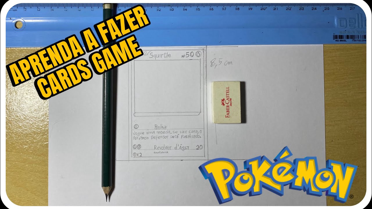 Tutorial em tempo real de como fazer CARDS GAME de POKÉMON !!!