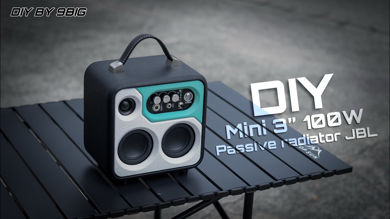 DIY Bluetooth speaker ￼Mini 3” 100W passive radiator JBL ประกอบลำโพงบลูทูธDIY มินิ 3นิ้วคู่