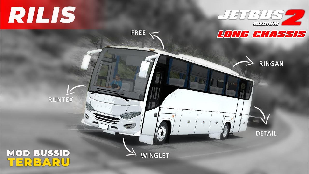 SHARE!! Mod Jetbus 2 Medium Long Chassis BUSSID V4.3.4