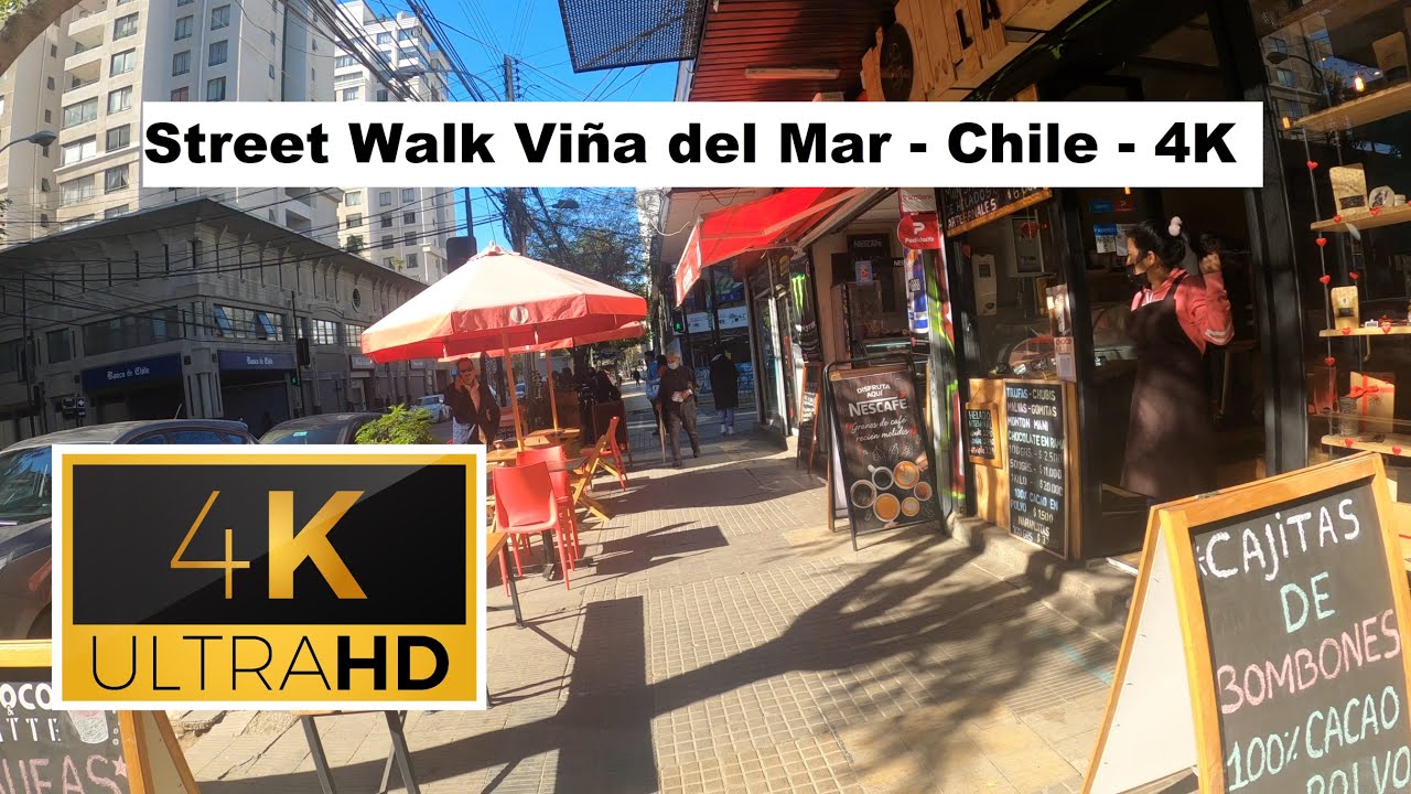🇨🇱 Street Walk Viña del Mar - Chile - 4K