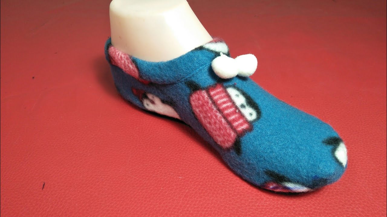 خياطة جوارب دافئة لفصل الشتاء بقماش بولار