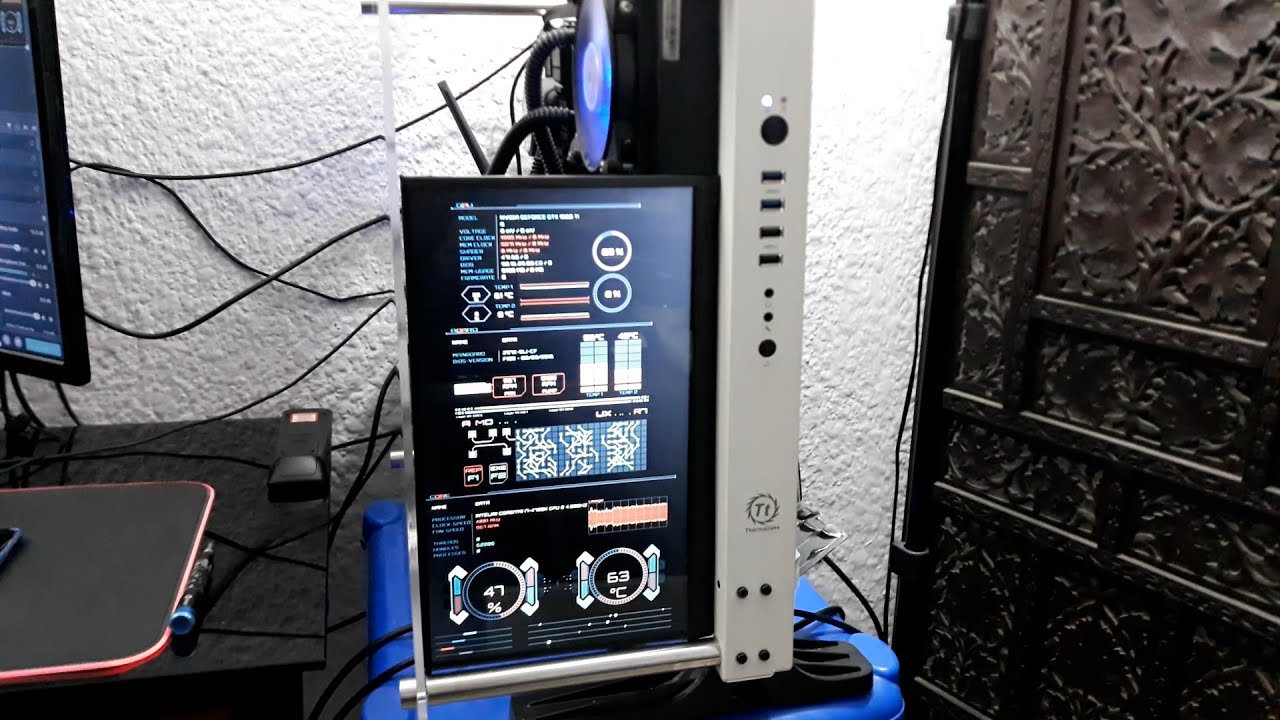 TUTORIAL Pantalla lcd frontal para PC con system monitor usando partes recicladas!!!