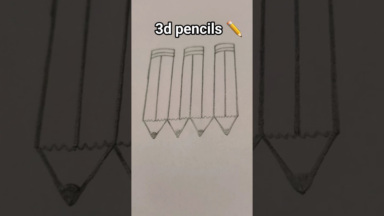 😱 3D Pencil Drawing | Realistic Illusion Art 👀✨ 
