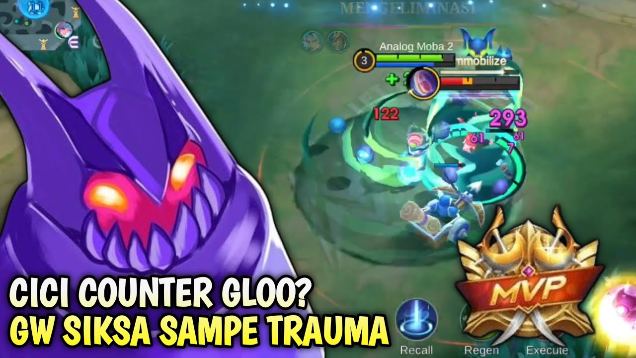 CICI YANG KATANYA COUNTER GLOO, GW AYAM AYAMIN SAMPE TRAUMA 😁 - TOP GLOBAL GLOO #mobilelegends 