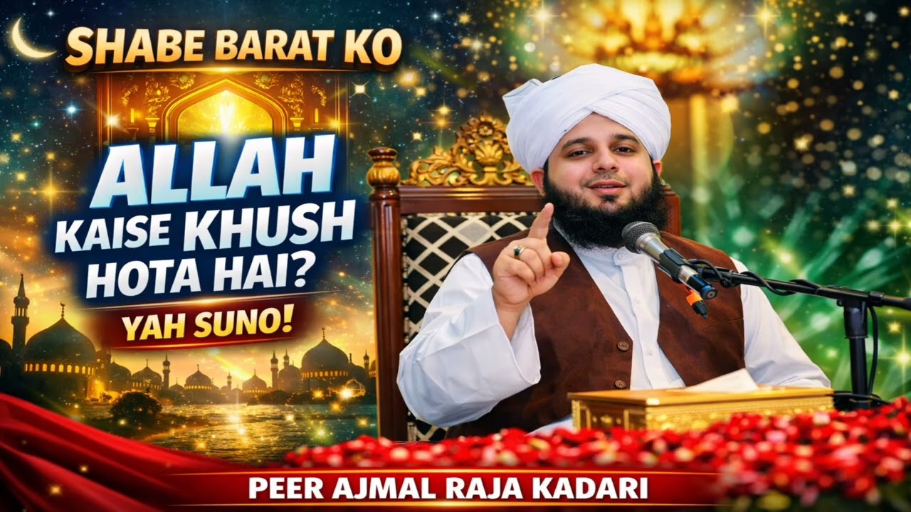 Is bayan me Peer Ajmal Raja Qadri sahab ne bayan kiya hai ke➡️ Allah apne bandon se kaise khush hota