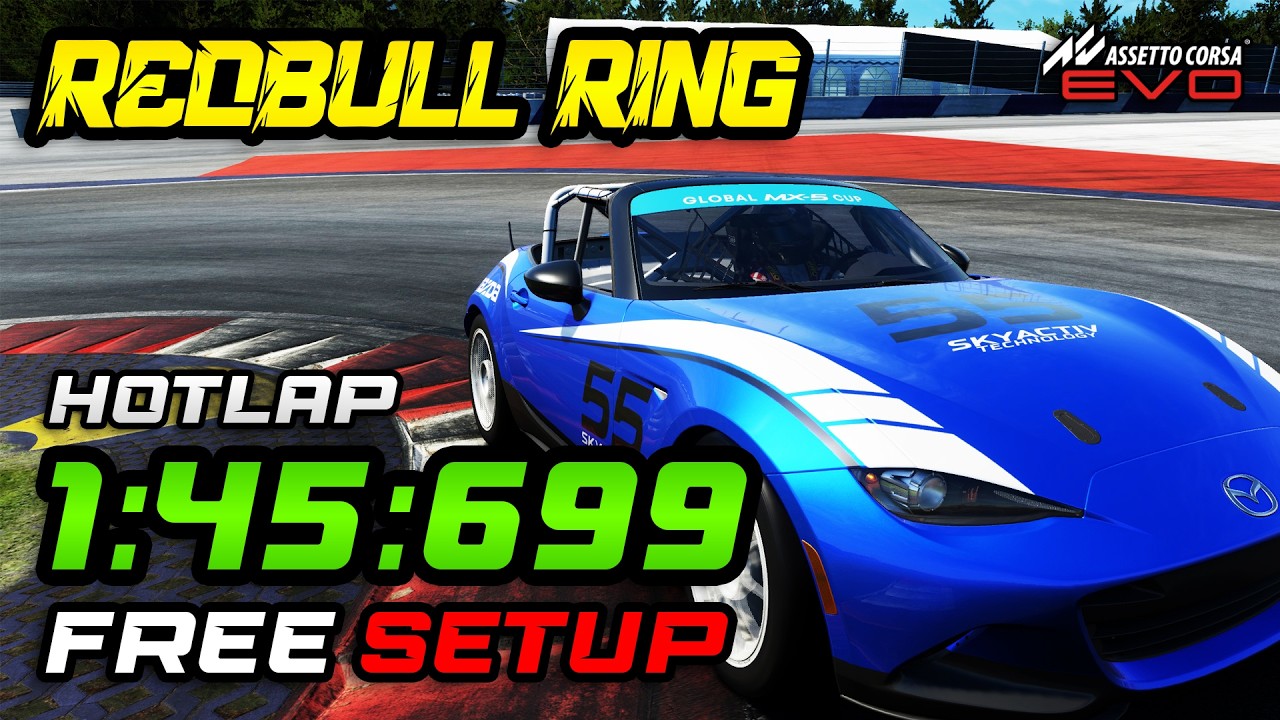 🏁 MAZDA MX-5 CUP | REDBULL RING | HOTLAP ⏱️ 1:45.699 | 🎮 AC EVO 0.5.2 | 🛠️ SETUP + 📖 TRACK GUIDE