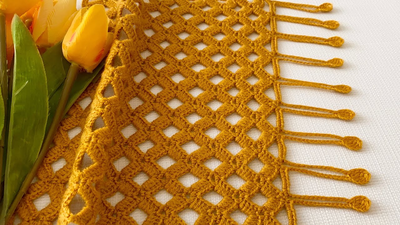 🧡 How to Make an Incredibly Beautiful 4-Row Crochet Shawl, Scarf, or Blouse