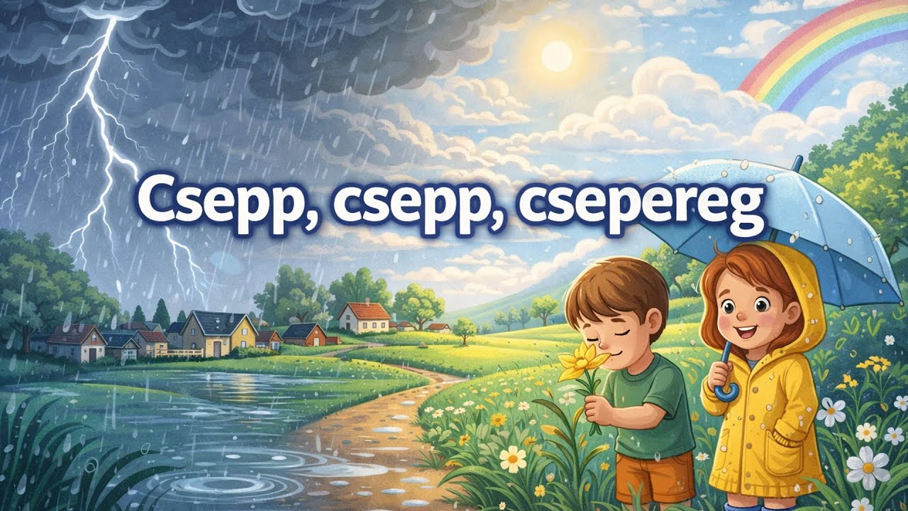 🌧️ Medárd napja – Csepp, csepp, csepereg | Gyerekdal ⛈️🌈
