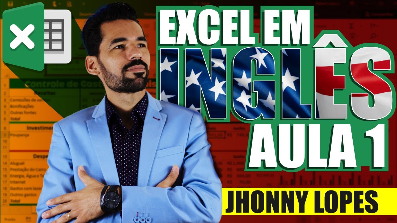 Excel em Ingl&ecirc;s - Aula 01 - Curso Excel B&aacute;sico ao Avan&ccedil;ado