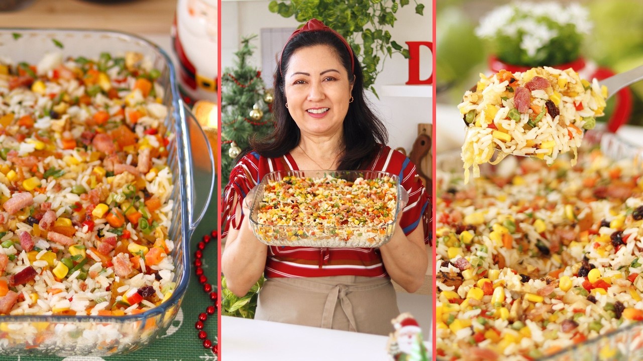 RECEITA PRÁTICA PARA BRILHAR NO NATAL! ARROZ NATALINO – Dika da Naka