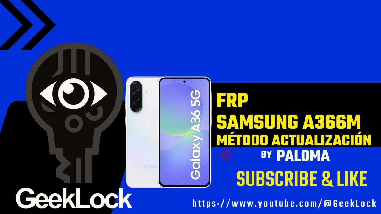FRP samsung  A366M Metodo actulización ANDROID 15 A 16 BY PALOMA