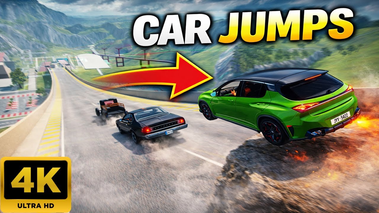 Epic High Speed Car Jumps compilation #8 - BeamNG Drive