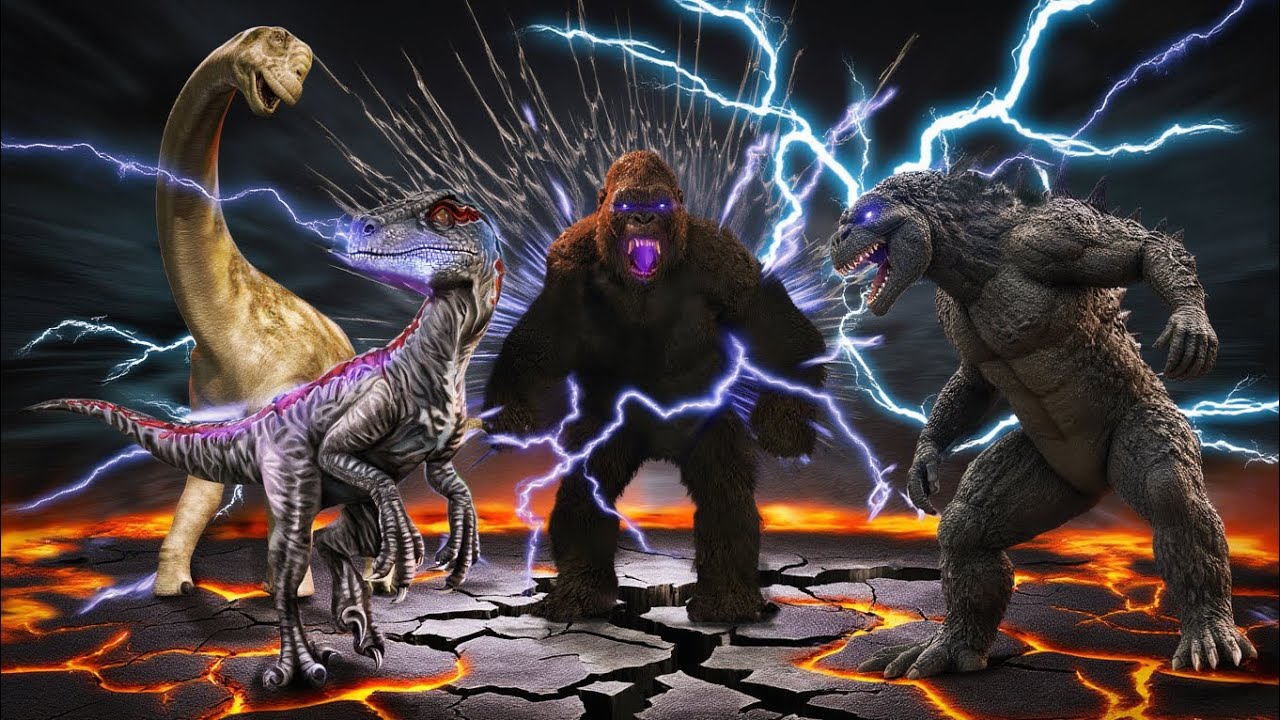 Godzilla vs King Kong vs T-Rex (Final Battle)