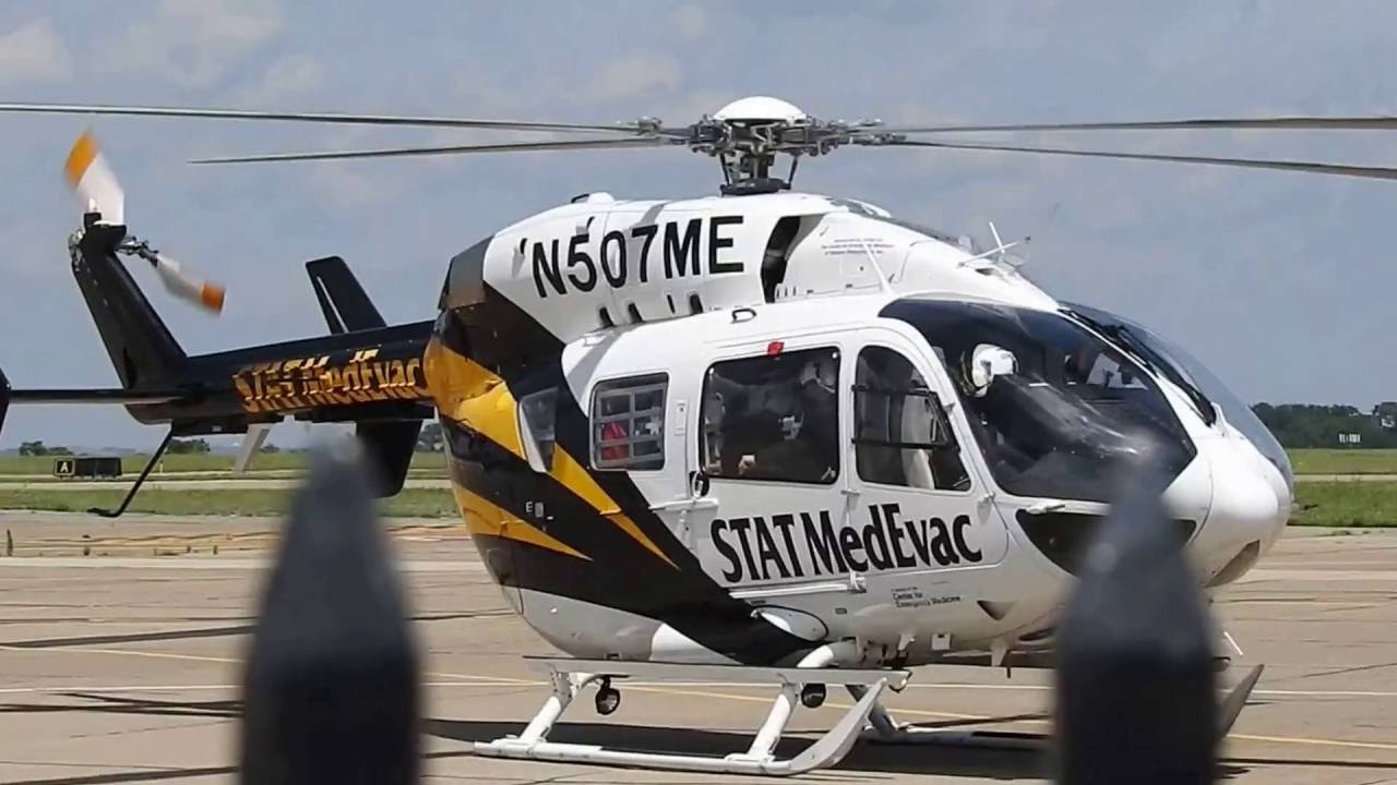 N932ME - STAT MedEvac 3 Taking off/ N507ME - STAT MedEvac 4 Landing/ Taking off/ Landing