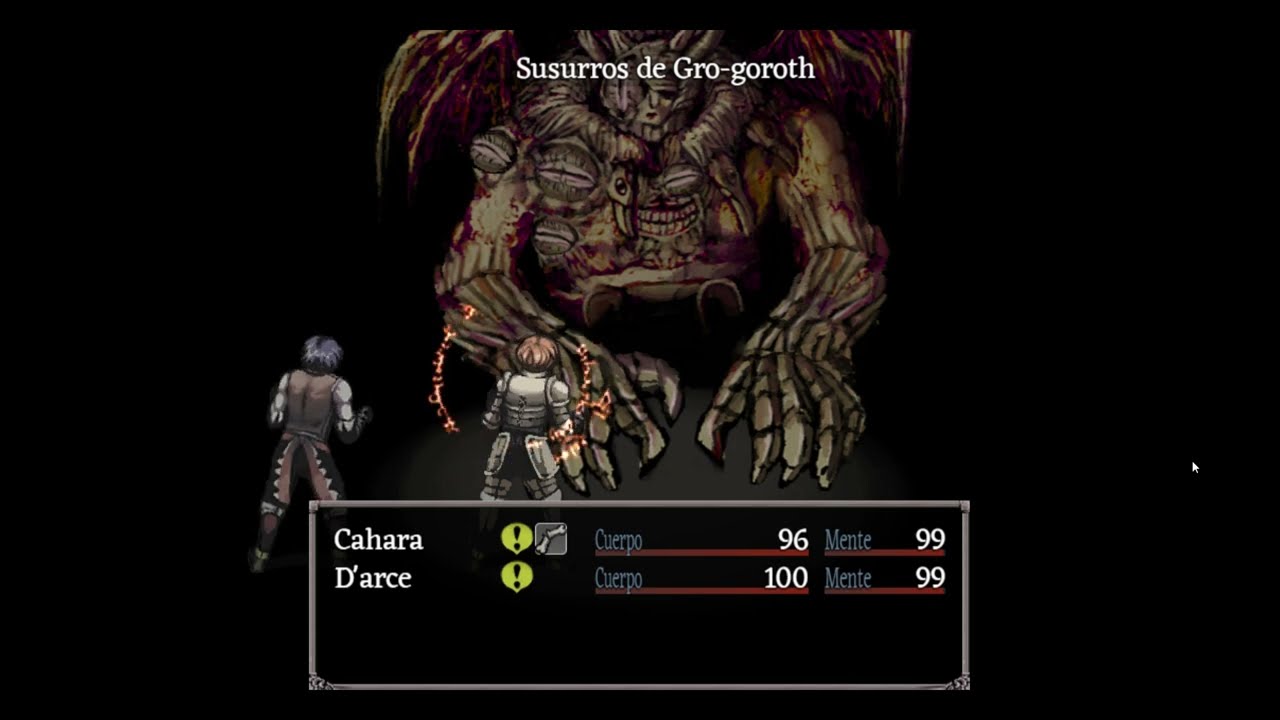Pelea contra Gro-Goroth Dios de la destrucción. Final B | Fear and Hunger gameplay sin comentarios