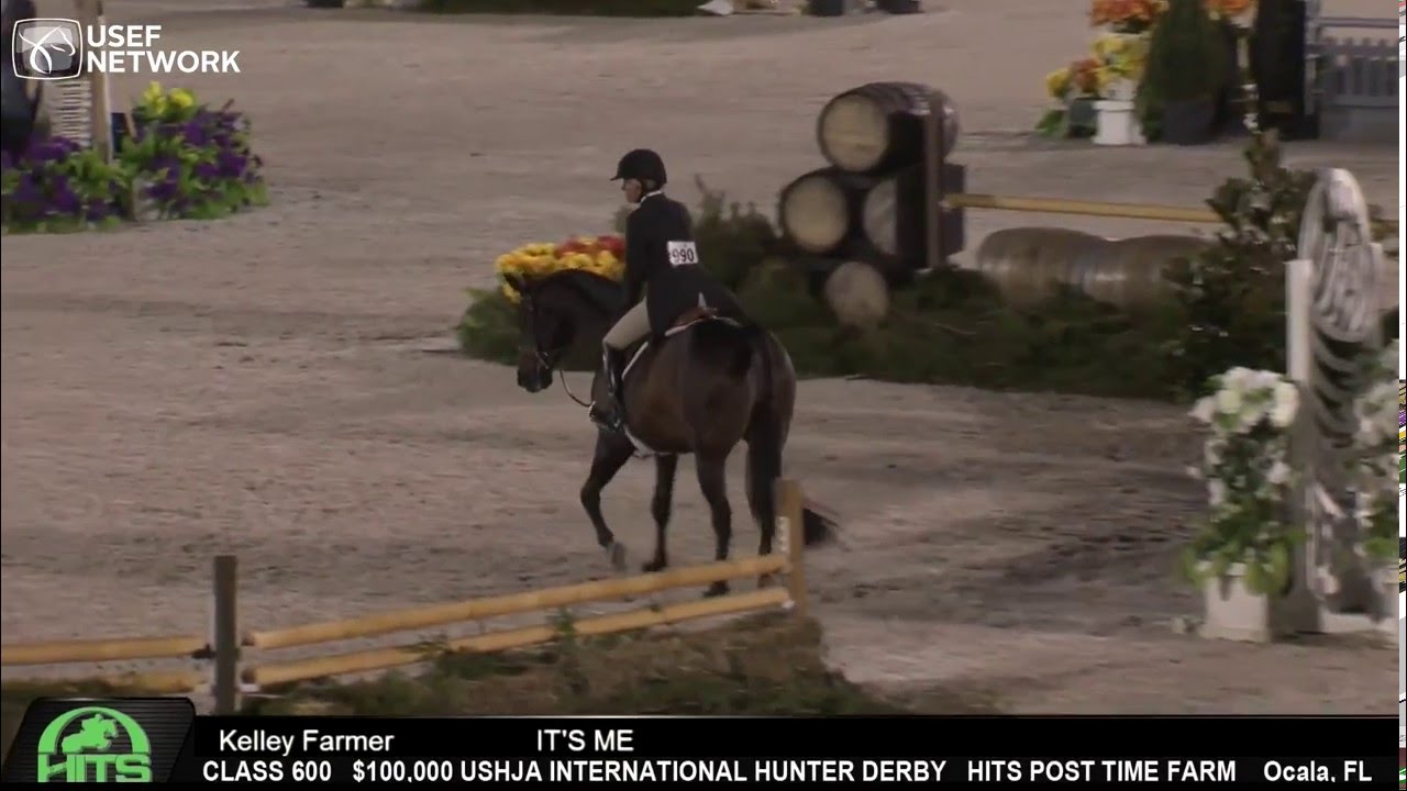 Kelley Farmer & It's Me $100,000 USHJA International Hunter Derby HITS Ocala