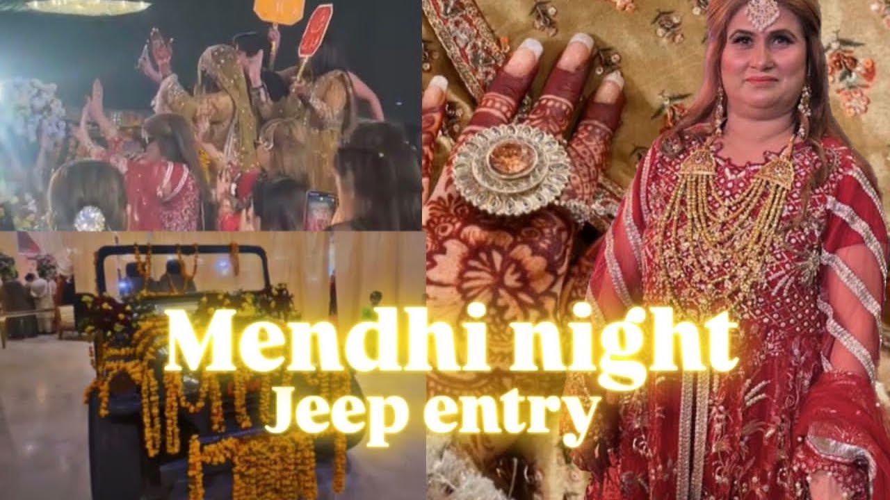 MEHNDI NIGHT 💛|| modern MEHENDI😱 || Nasira Saleem vlogs
