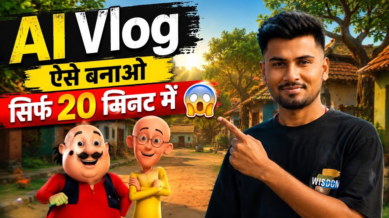 How to make an AI Vlog? 😱 Learn to create Motu Patlu style AI videos in just 20 minutes | Free Ge...