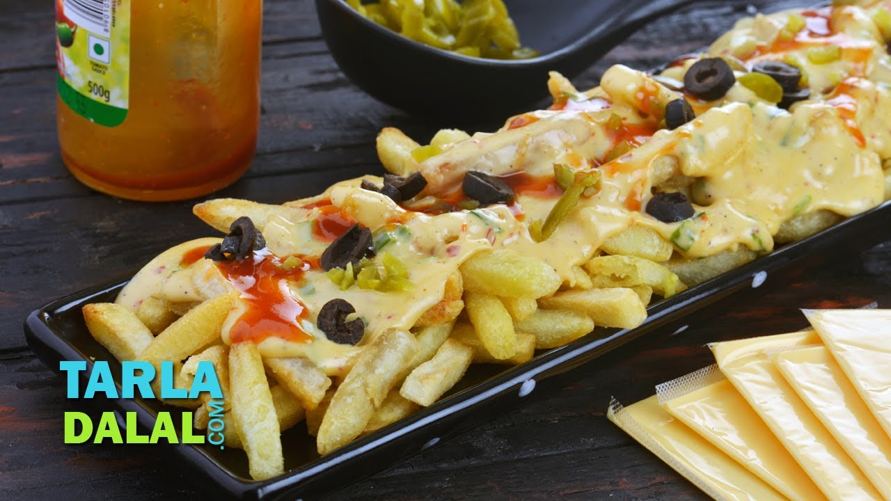 Spicy creamy French Fries by Tarla Dalal