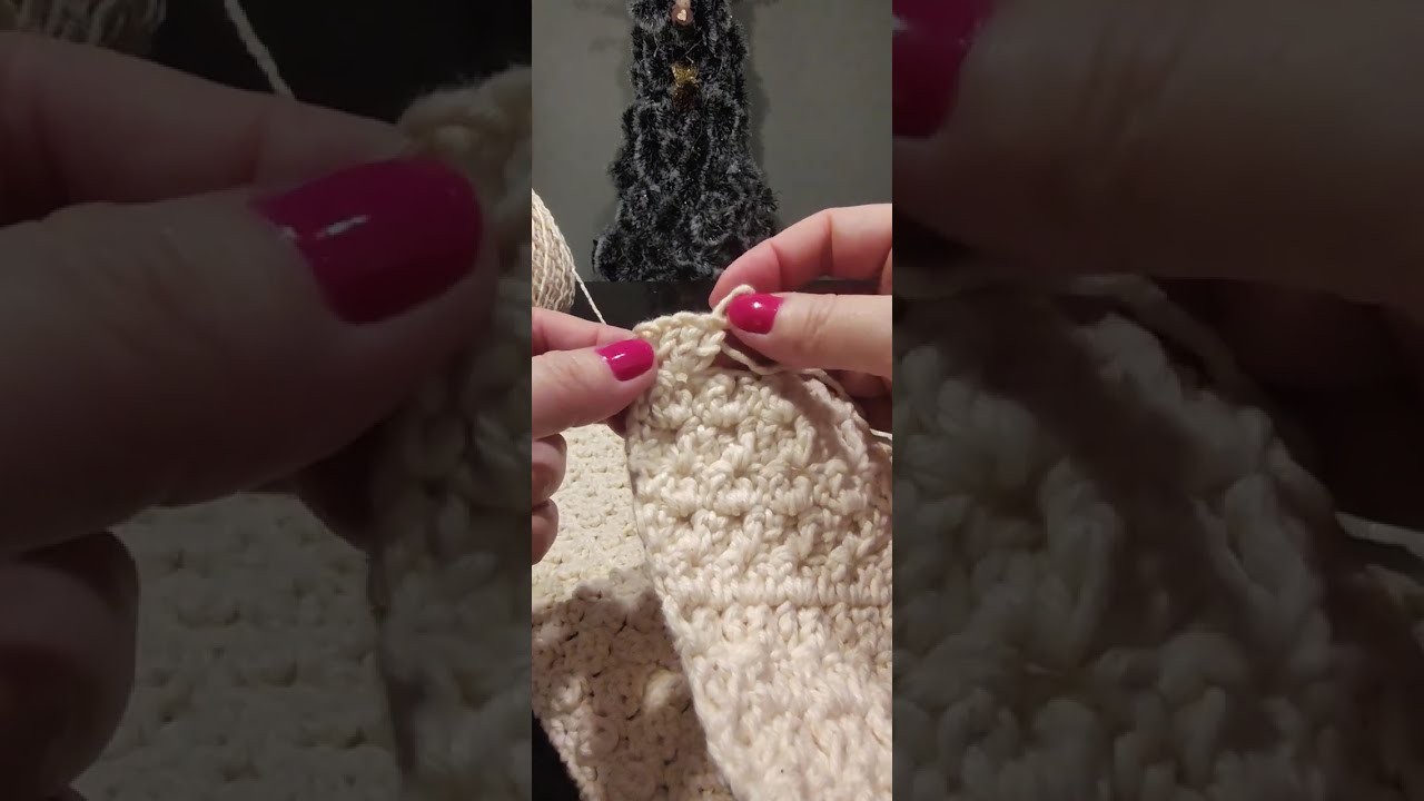 Bolsa de crochê no ponto pipoca