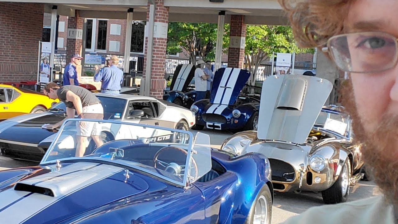 Shelby car show Legacy Bank 10th Annual early morning tour Ford GT Shelby Mustangs Cobras Panteras