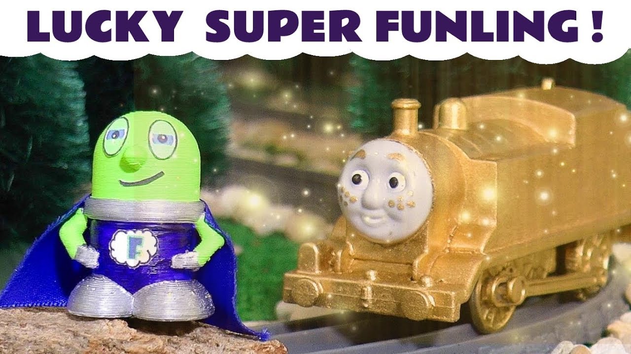 Funny Funlings lucky Super Funling Story With Thomas and Friends good luck engine Goldy