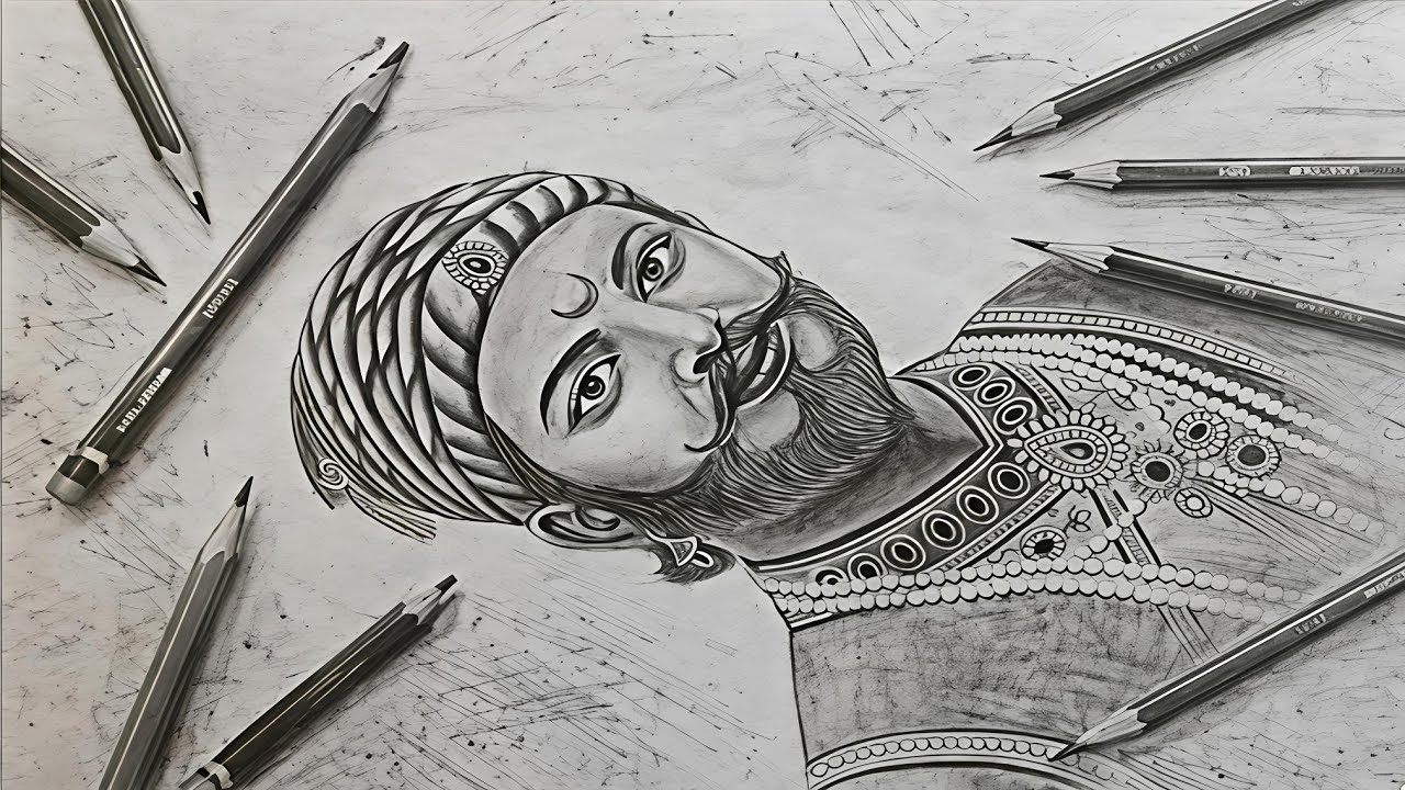 Shivaji Maharaj Drawing Step by Step | Realistic Pencil Sketch || 🚩🚩