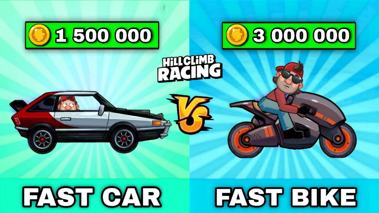 Hill Climb Racing: быстрый мотоцикл против быстрой машины — какая машина лучше? Karthik HCR 2