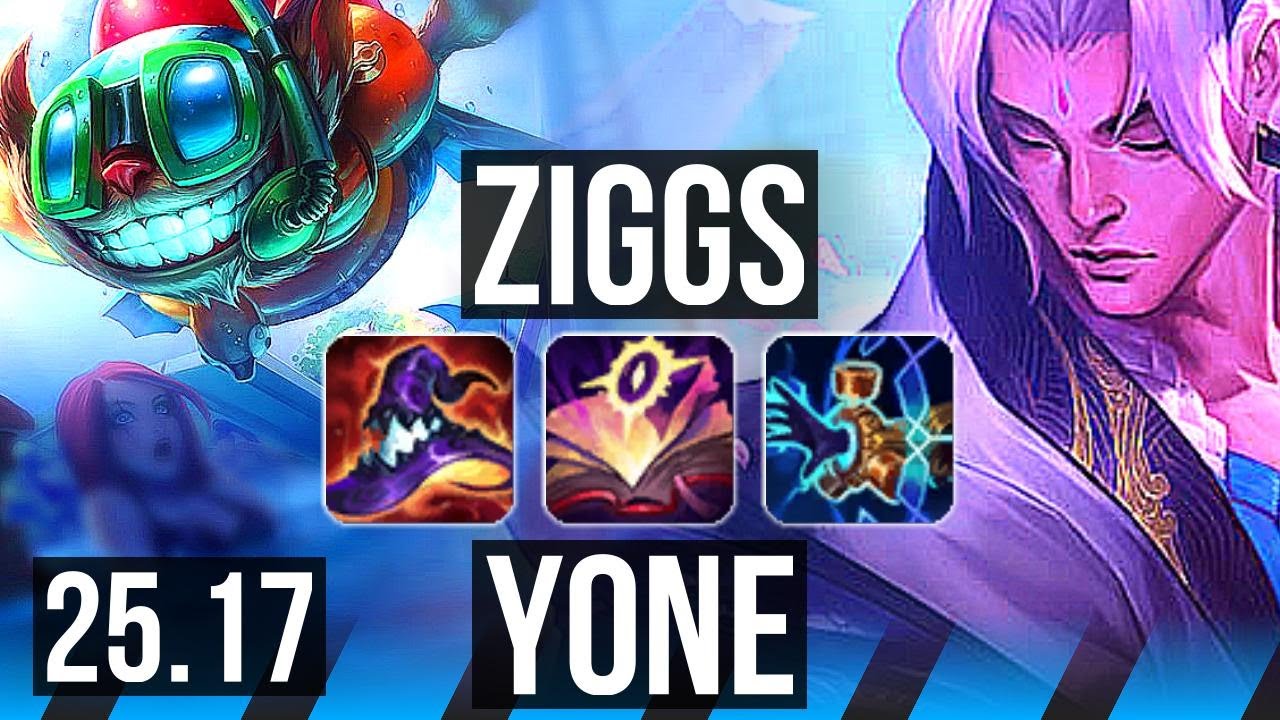 ZIGGS vs YONE (MID) | 69k DMG, 13/2/8, Godlike | EUW Challenger | 25.17