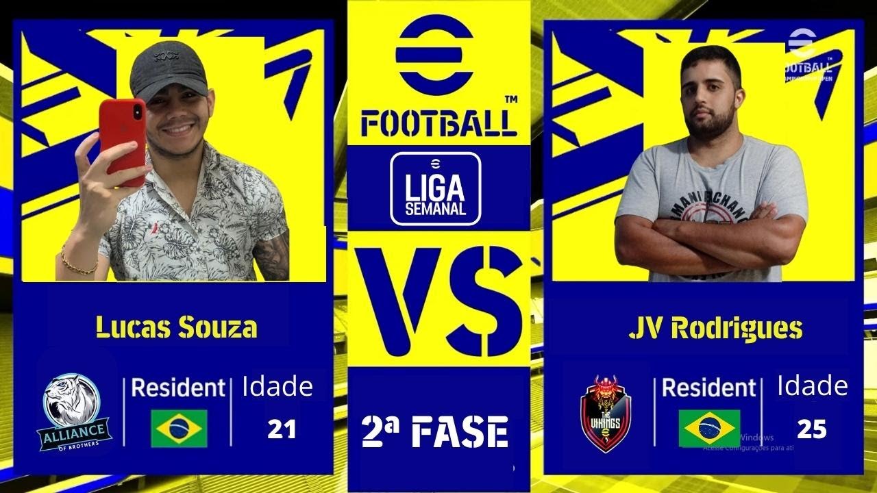 2&ordf; RODADA LIGA SEMANAL CHIKINESPORTS 6&ordf; EDIC&Atilde;O EFOOTBALL 22 AO VIVO