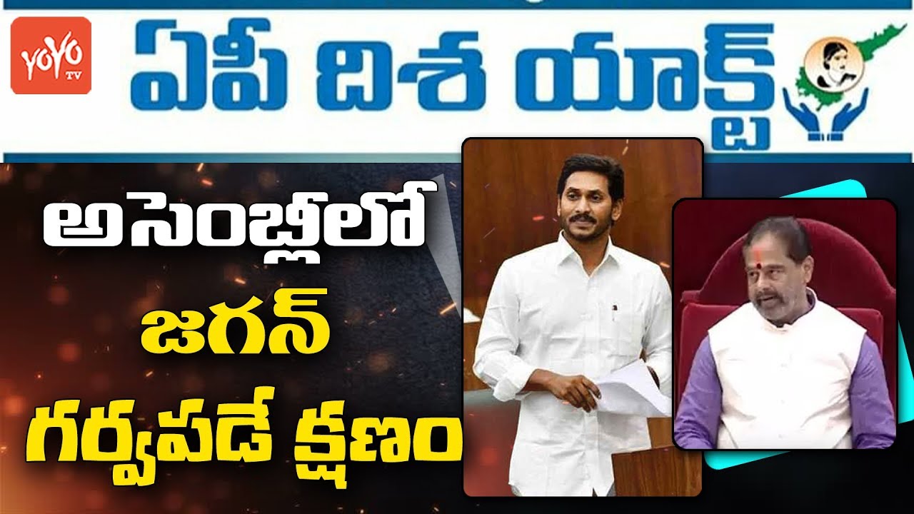 YS Jagan PROUD Moment In AP Assembly | AP Disha Act | AP Disha Bill Passed In AP Assembly | YOYO TV