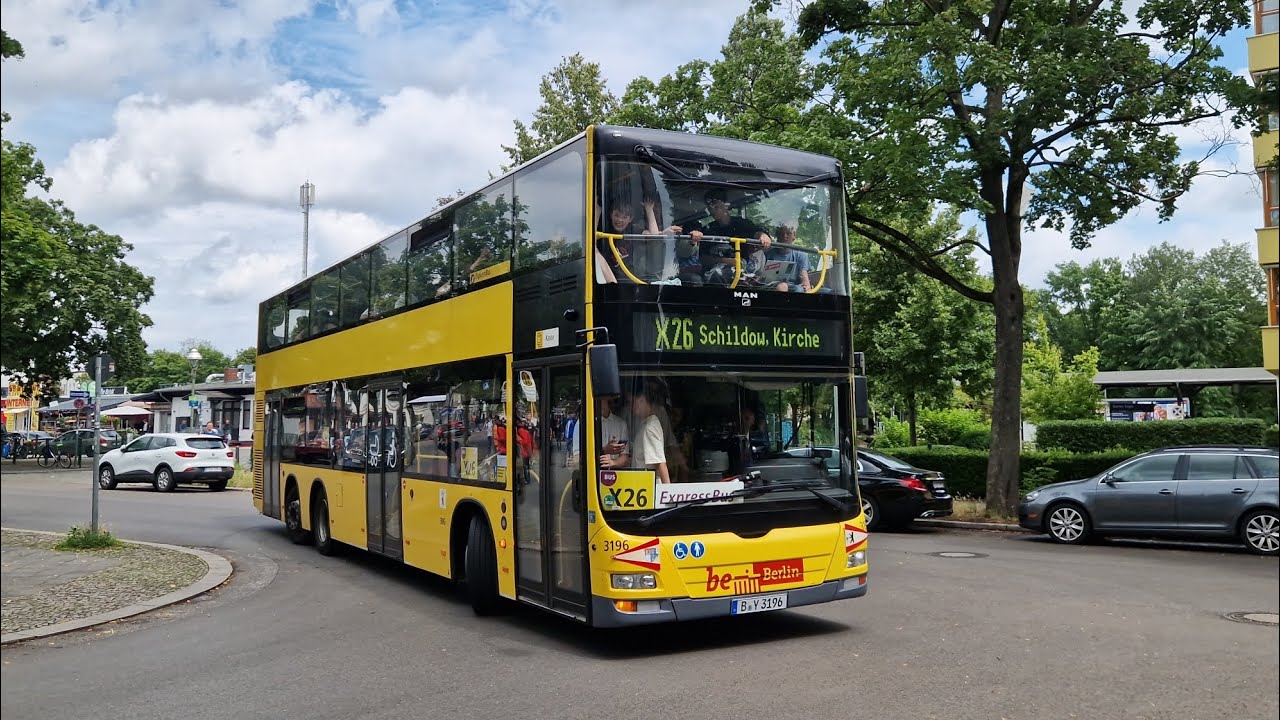 Bus Berlin | Mitfahrt im kompl. Test X26 von Schildow Kirche bis Berlin, S Tegel im MAN DL05 3196