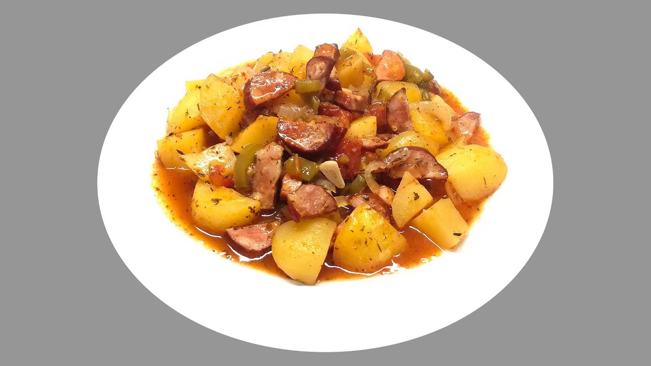 Pečené brambory s klobásou na tymiánu recept