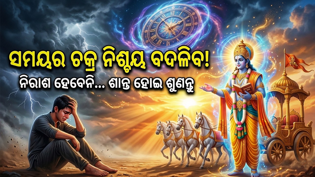 ସମୟର ଚକ୍ର ନିଶ୍ଚୟ ବଦଳିବ | Best Krishna Motivational Speech Odia | Bhagvad Geeta Saar | Krishna Bachan