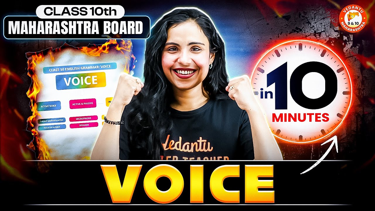 Class 10th: VOICE in 10 Minutes | Class 10th English Grammar | Maharashtra Board | Bhumika Mam