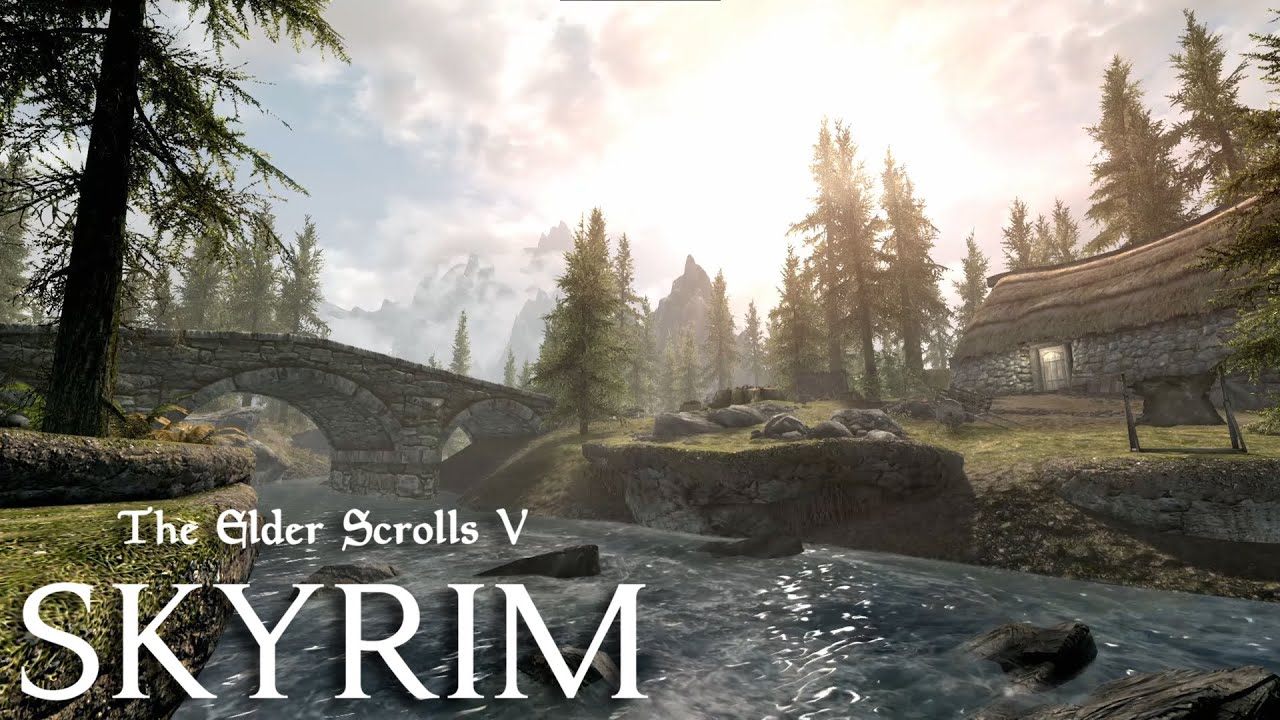 1 Hour of Skyrim - Relaxing Nature & Water Sounds