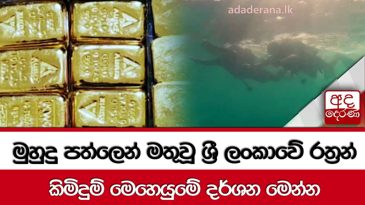 මුහුදු පත්ලෙන් මතුවූ ශ්‍රී ලංකාවේ රත්‍රන් කිමිදුම් මෙහෙයුමේ දර්ශන මෙන්න
