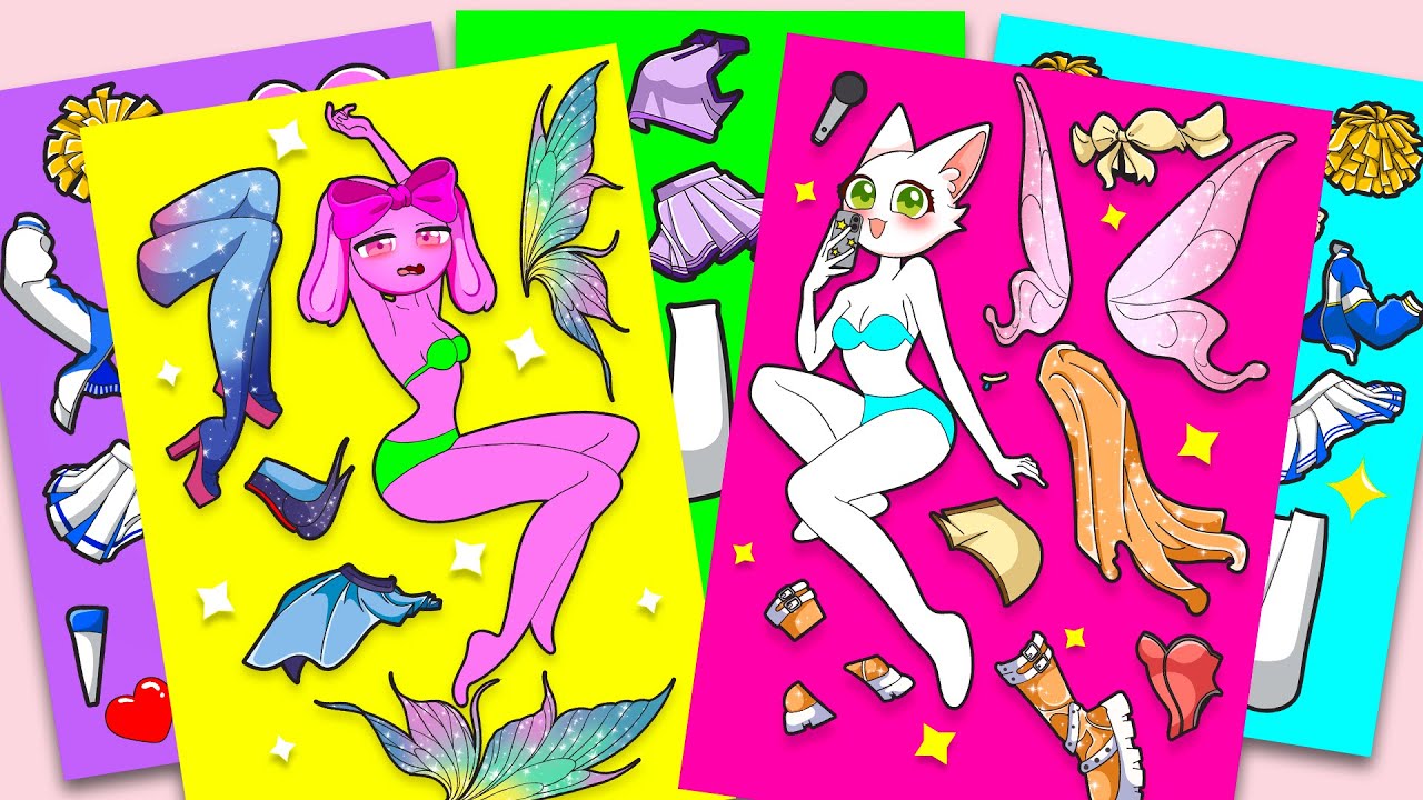 💖 Paper DIY 💖 PINKI x WENDA: Who Slays the Fairy Tale DIY? ✨ Mix & Match | Incredibox Sprunki