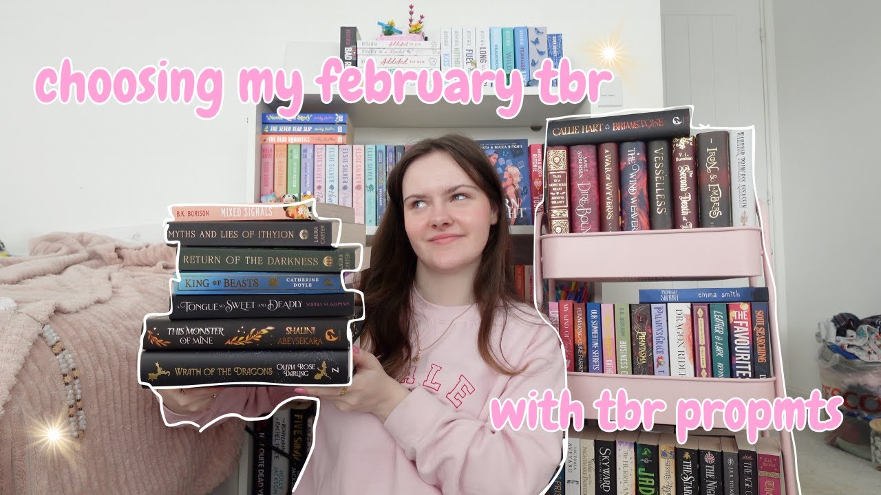 choosing my February tbr with book prompts 🩷