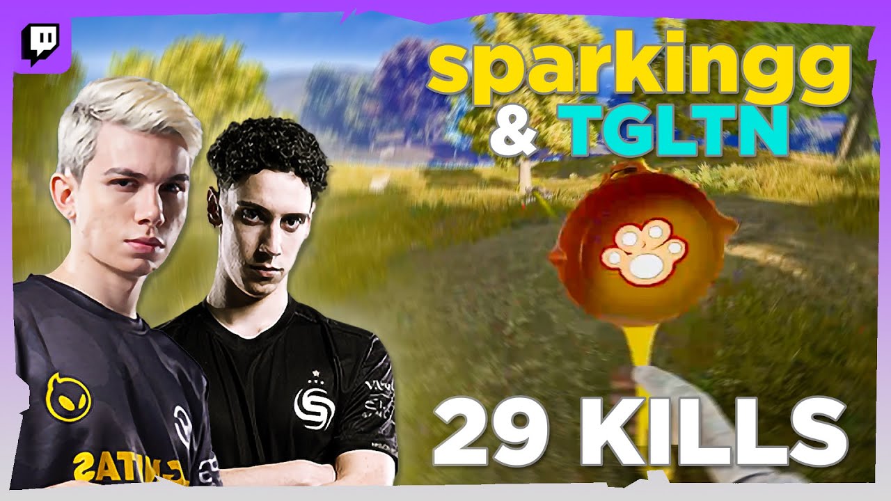 sparkingg & TGLTN 29 KILLS 2-MAN-SQUAD RANKED ERANGEL