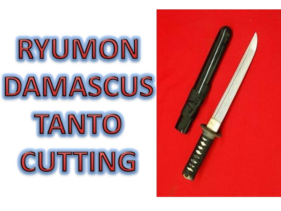 Ryumon Damascus Tanto - Singles, Doubles, Freestyle, Large Jug Cuts