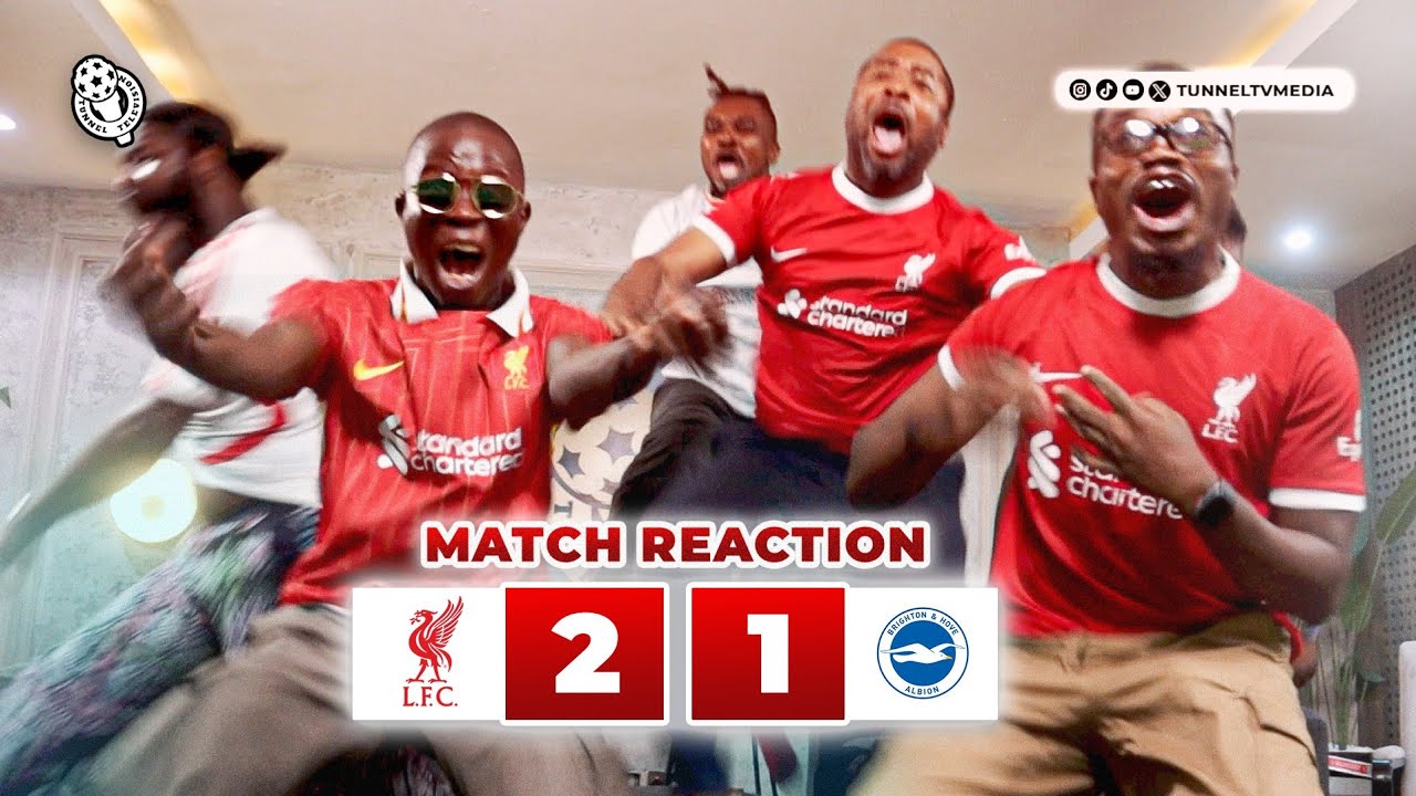 Liverpool 2-1 Brighton | Full Fan Goal celebrations | Kadioglu Gakpo Salah